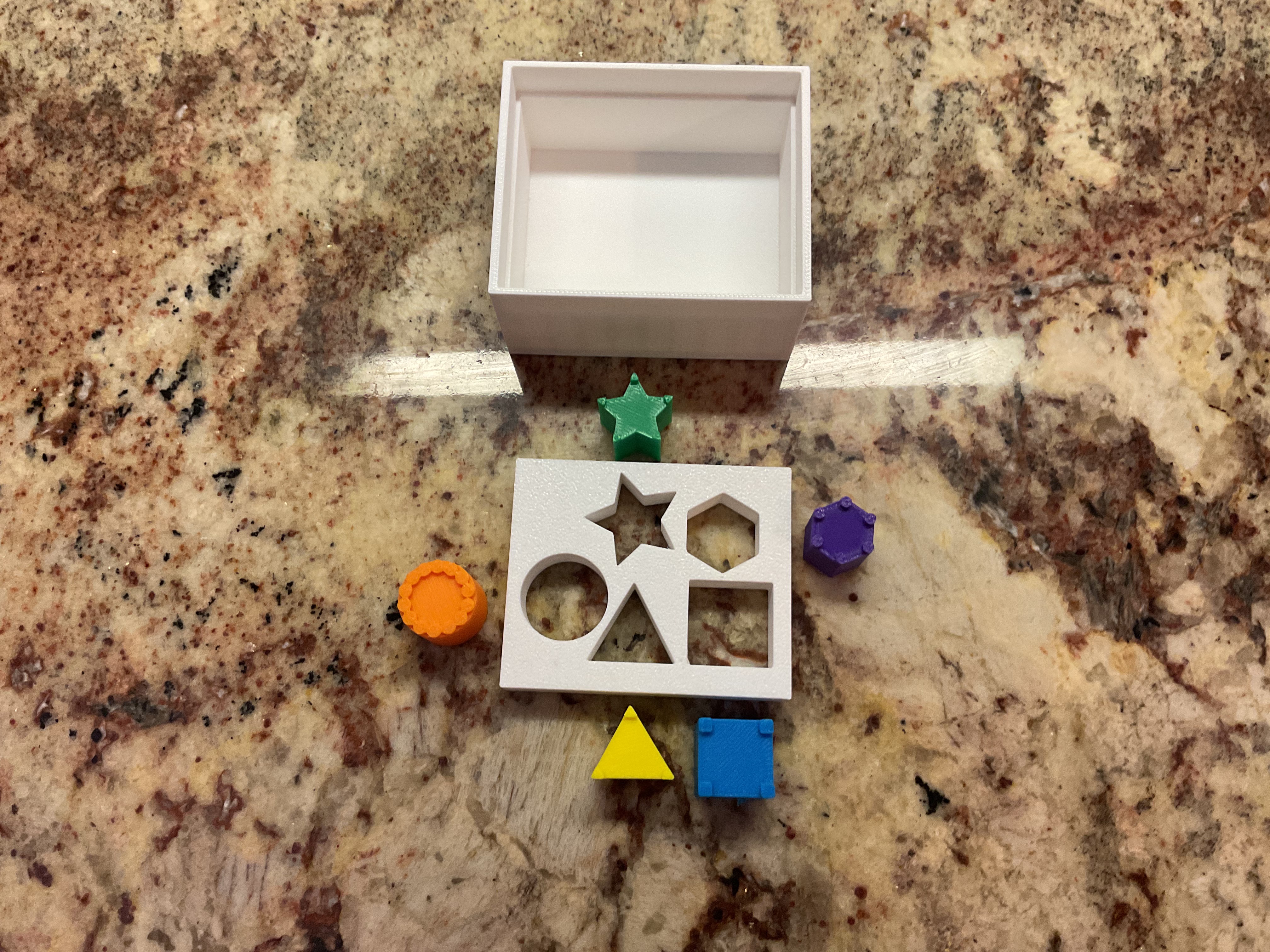 montessori textured sensory shape playset 3D model