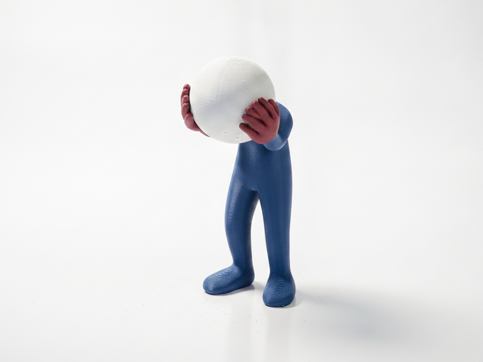 Stressed Figure Emotional Expression 3D Printable