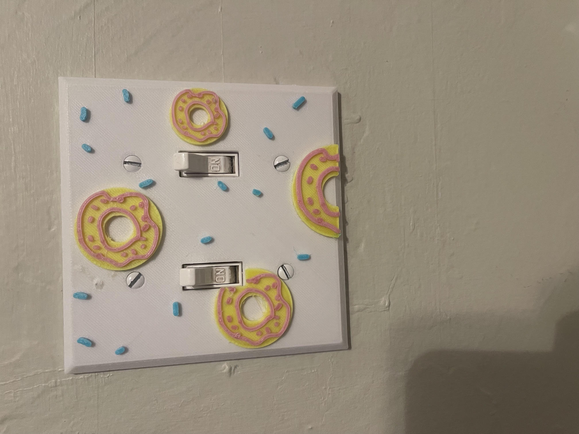 Donut Light Switch Plate (DOUBLE AND TRIPLE VERSIONS)