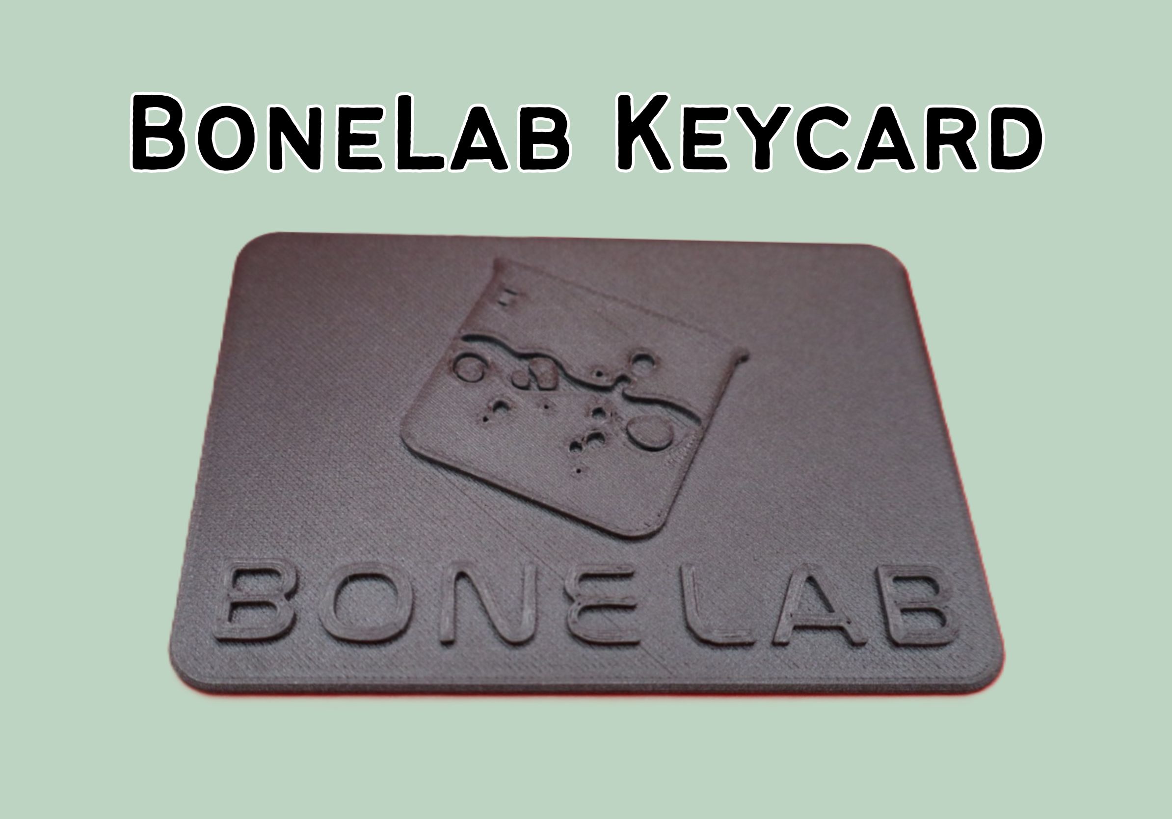Bone-Lab Logo Key-Card Prop - Print in Place - No Supports