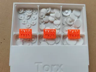 Box for Torx caps