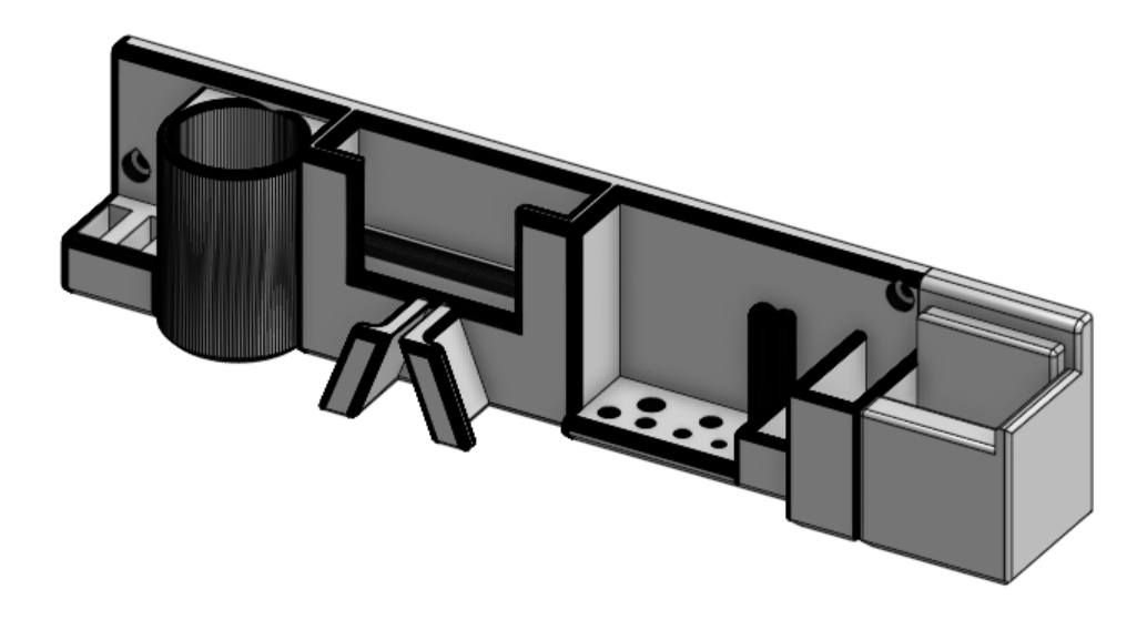 Centauri carbon minimalist tool holder with hotend space (no magnets, no supports)