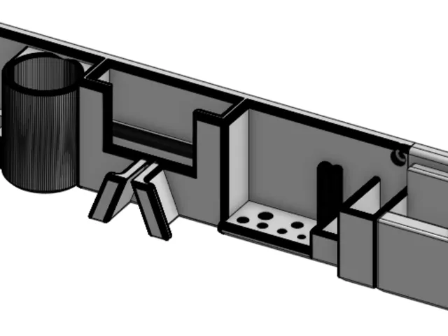 Centauri carbon minimalist tool holder with hotend space (no magnets, no supports)