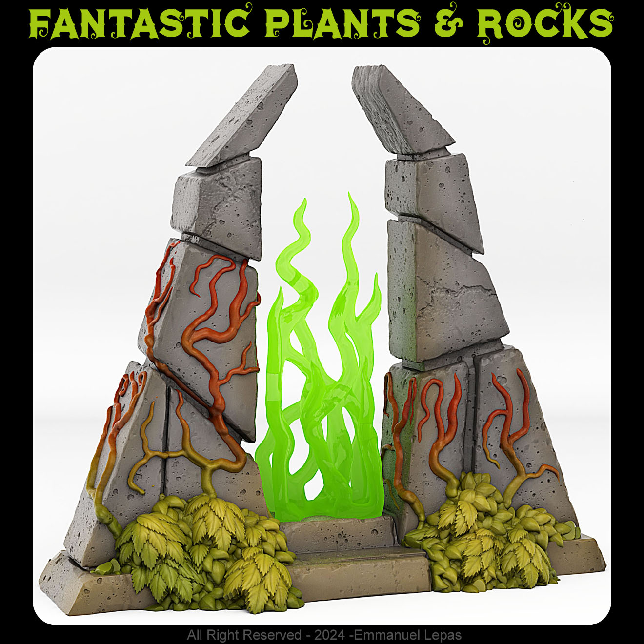 Temple Portal With Its Green Fire Effect