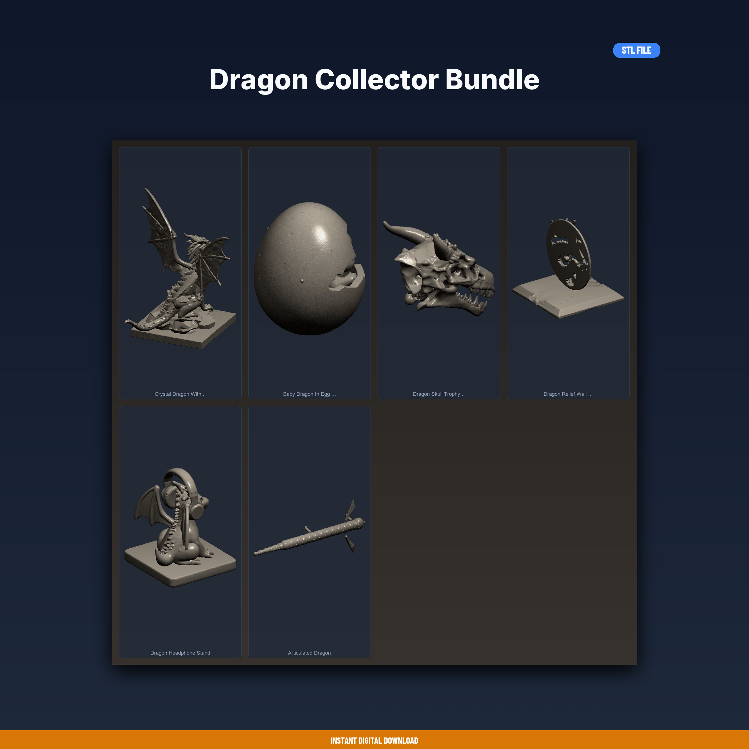Dragon Collector Bundle - 6-Model STL Bundle