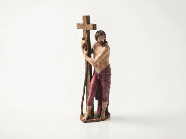 Iron Risen Christ Statue Classical Sculpture 3D Printable
