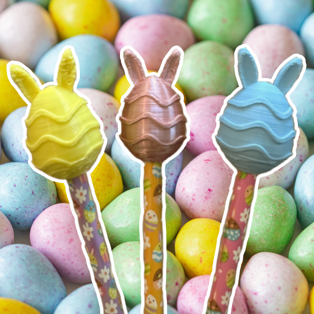 Easter Bunny Egg Pencil & Straw Topper