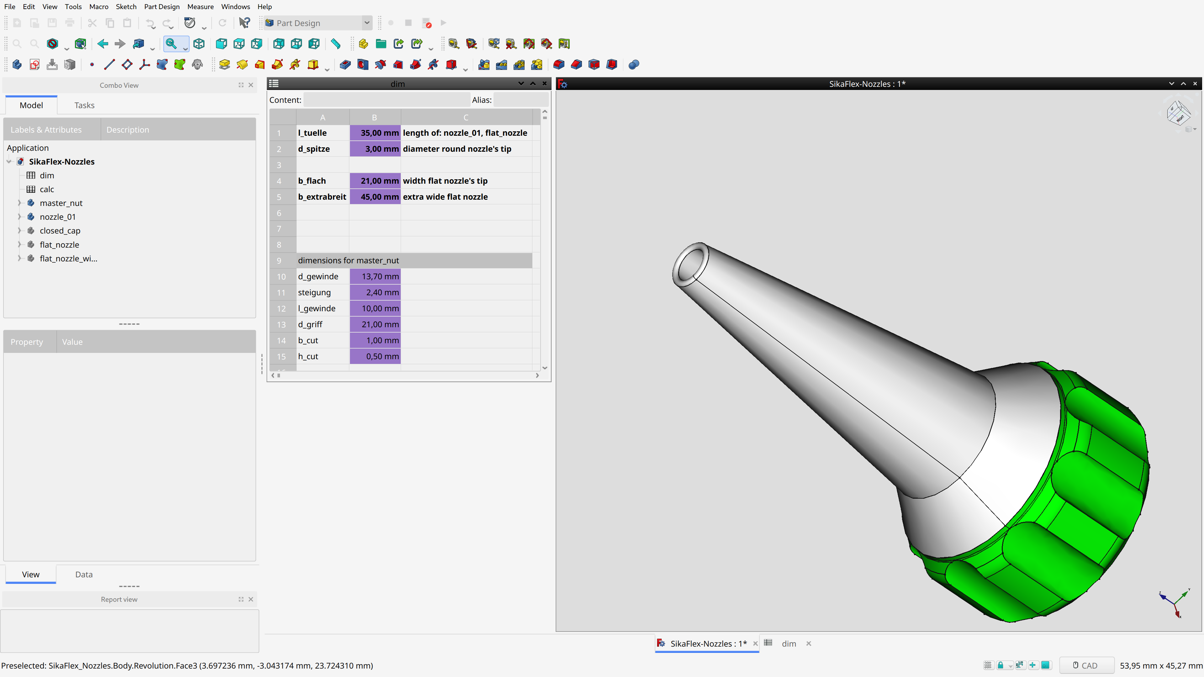 Customizable nozzles for SikaFlex / industrial glue / caulk (FreeCAD ...