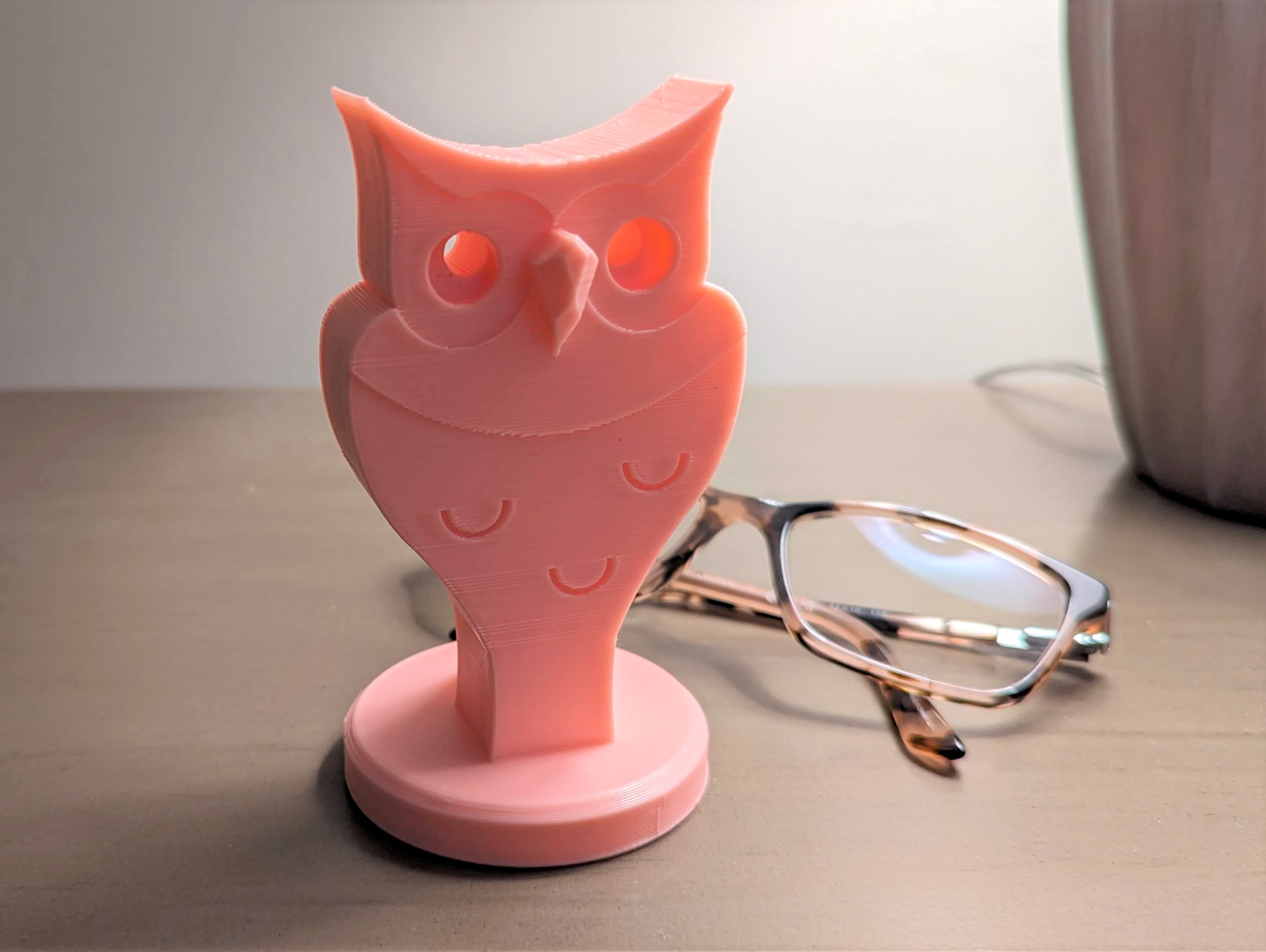 Owl Eyeglass Holder by Ken Mills Download free STL model