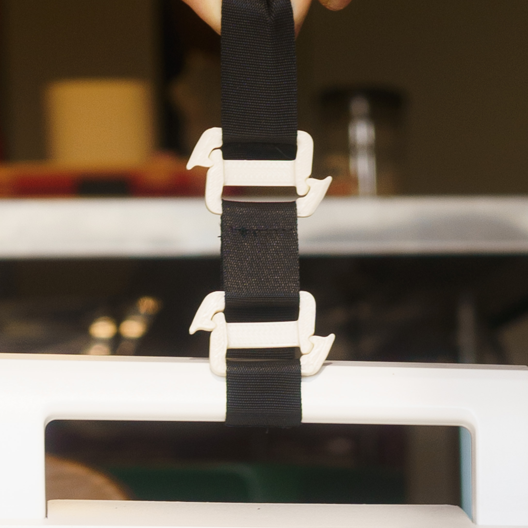 double sided flexure webbing clip/slik clip