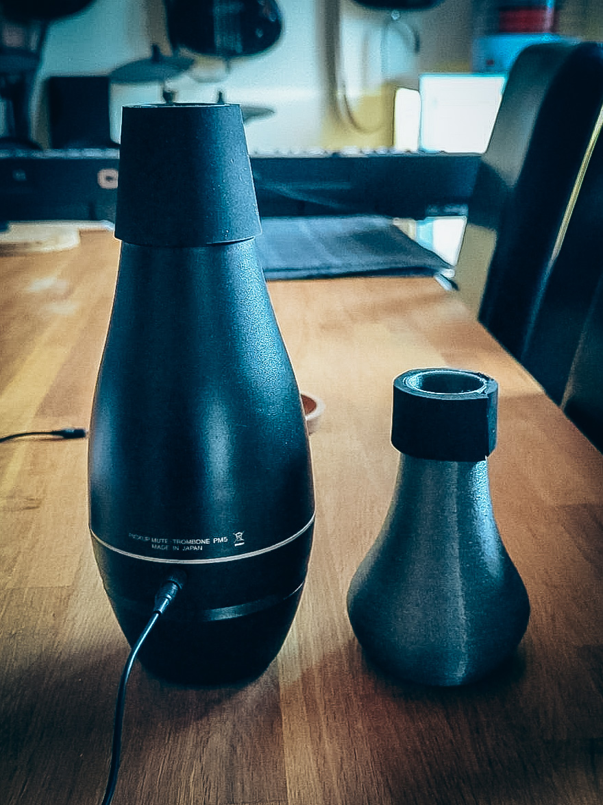 Custom practice mute for Trombone (Trumpet, Flugelhorn, etc.) by cbaoth