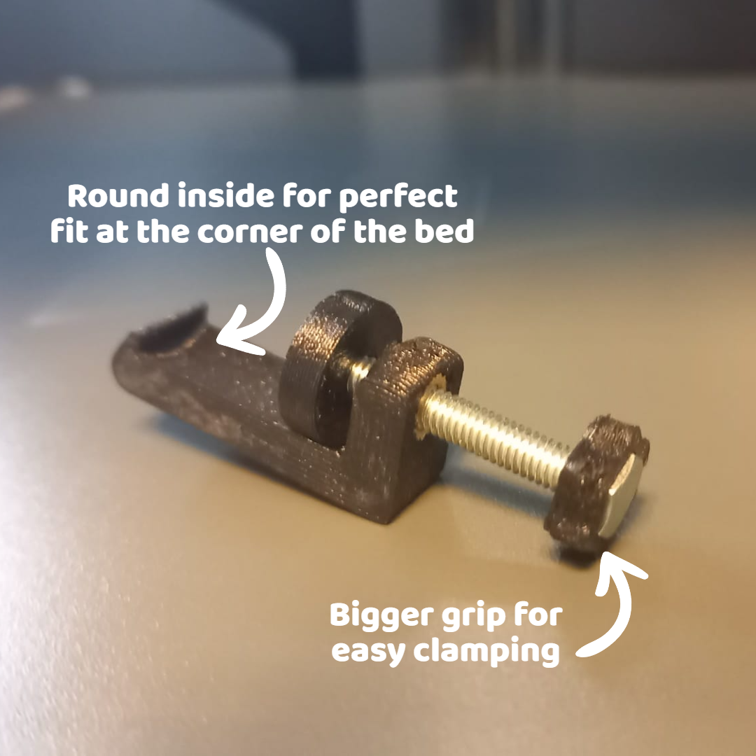 Bambu Lab heated bed clamp