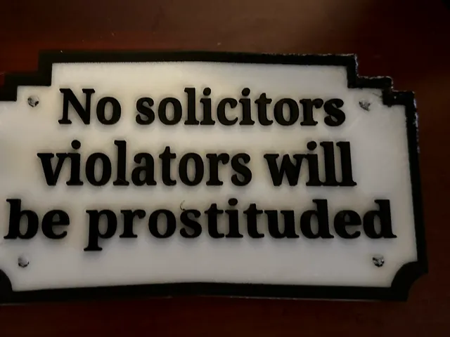 no solicitors