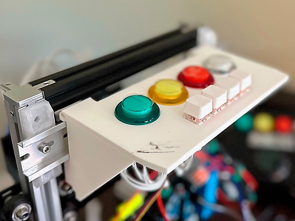 Din Rail mount for Adafruit arcade and NeoKey boards and buttons