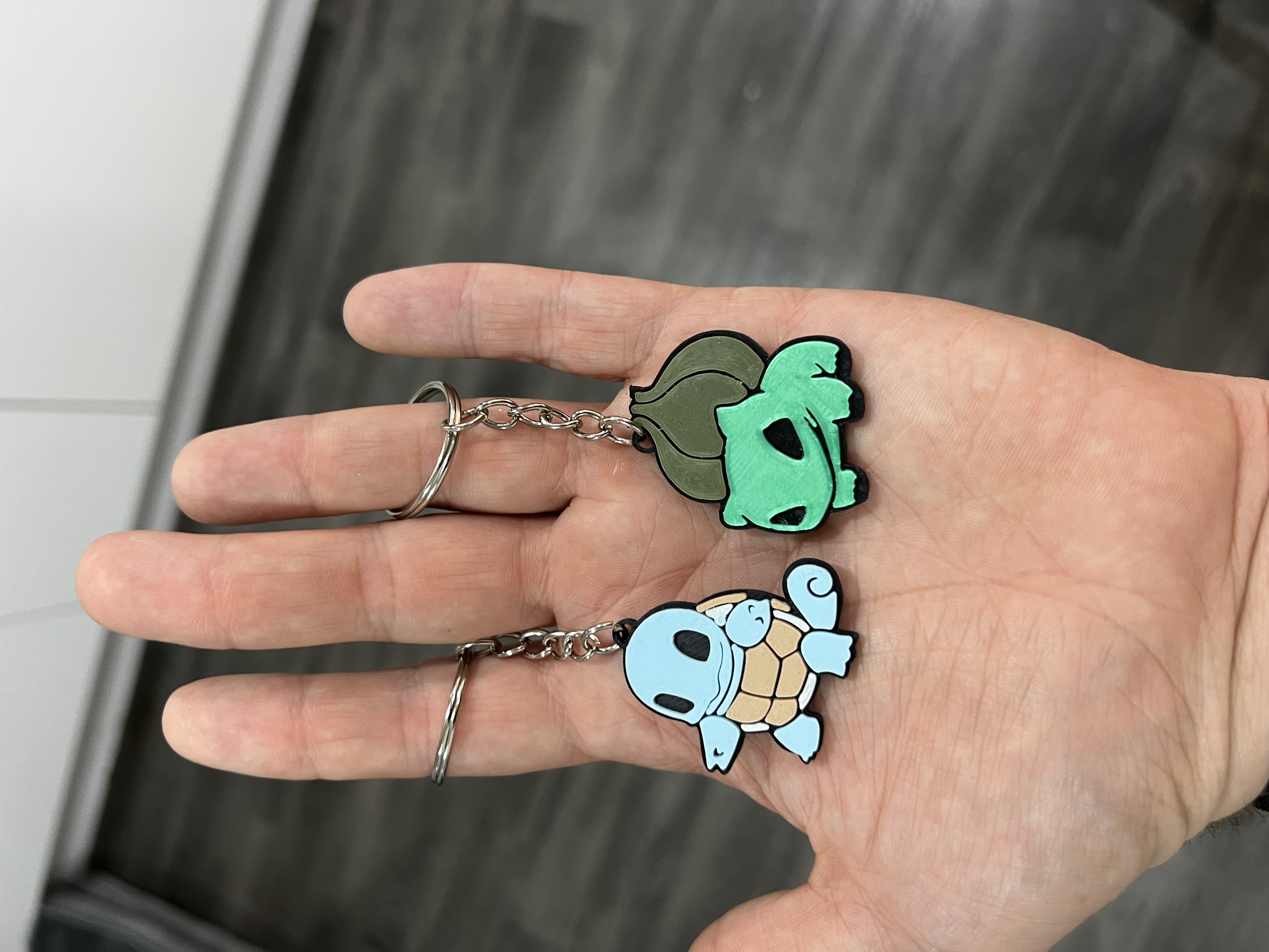 Pokemon Painted Keyrings