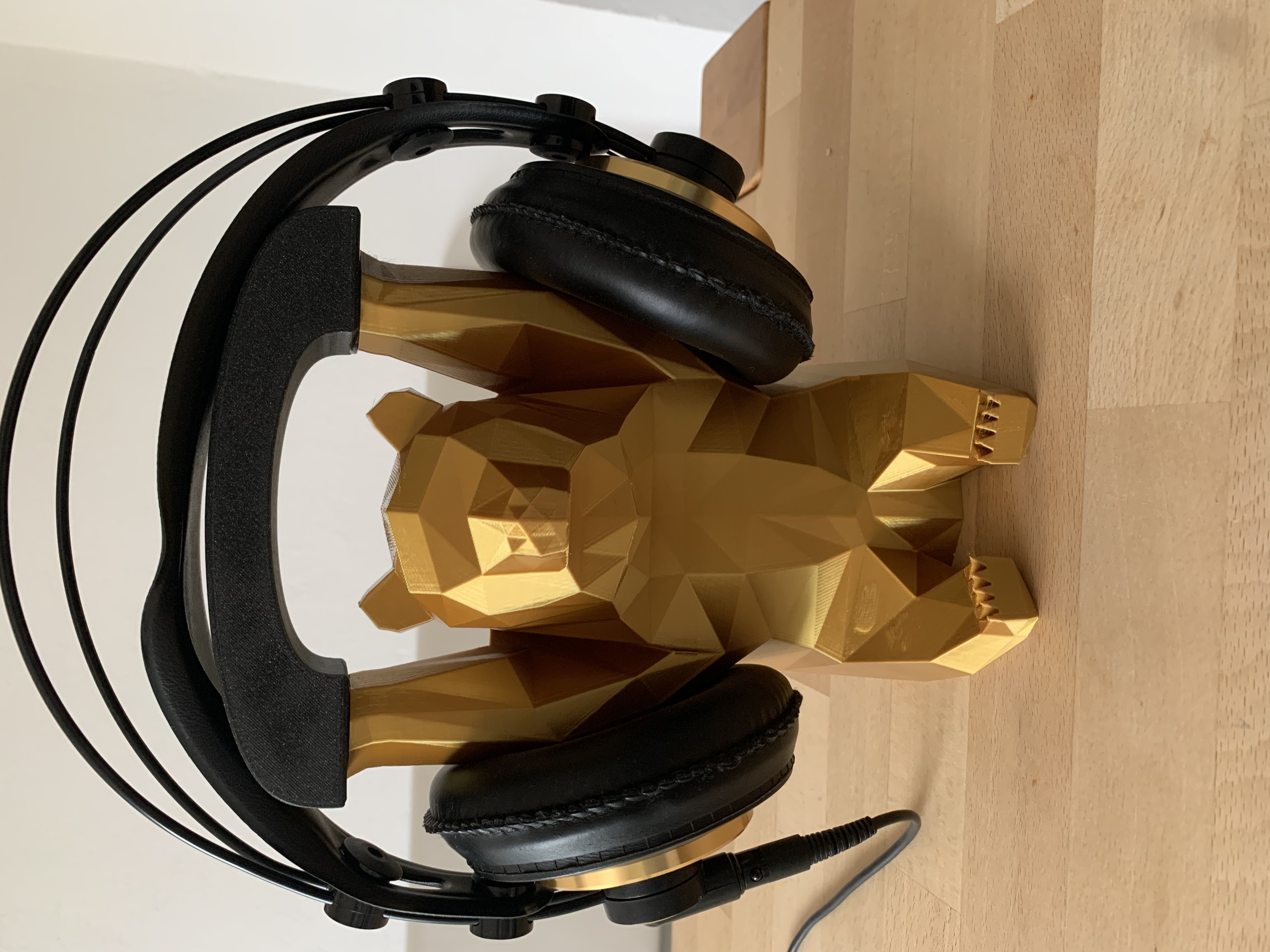 Bear Headphoneholder with flat bottom