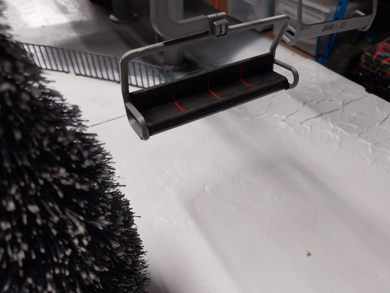 Chair from skilift based on a doppelmayr D-line 4 seater