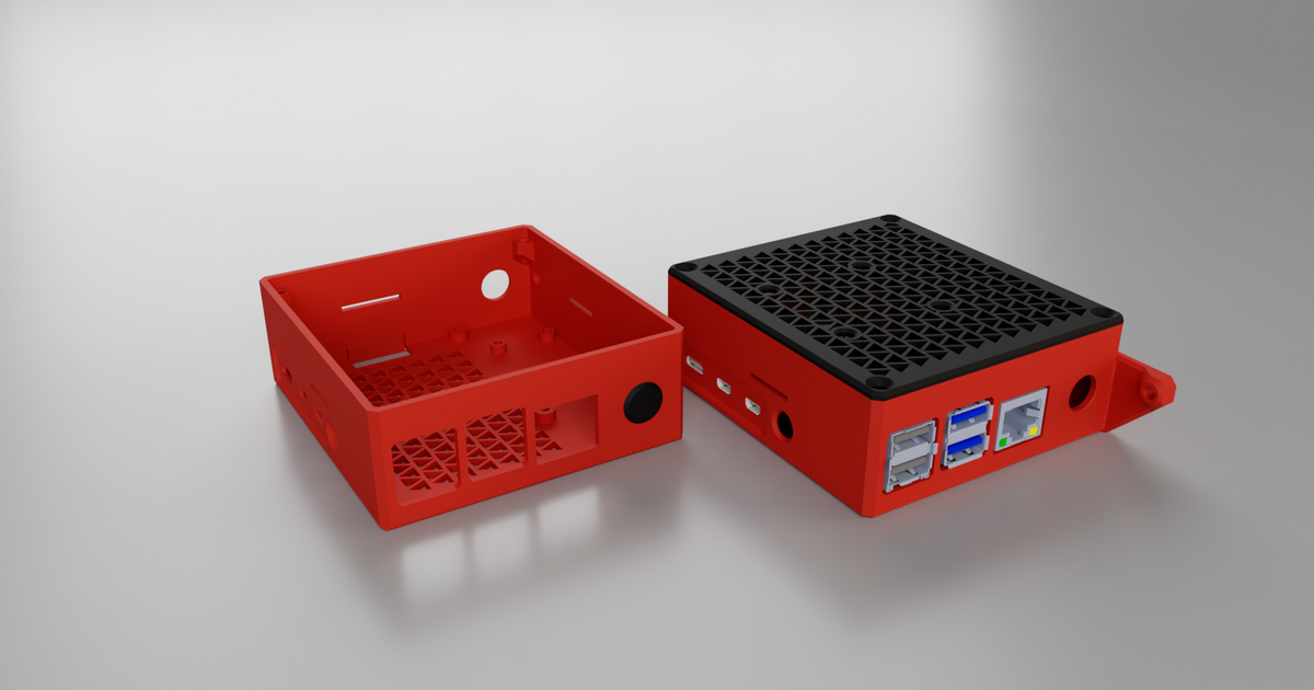 Raspberry Pi 4 Case for Pi & Buck Converter - 40mm fan - Direct Prusa