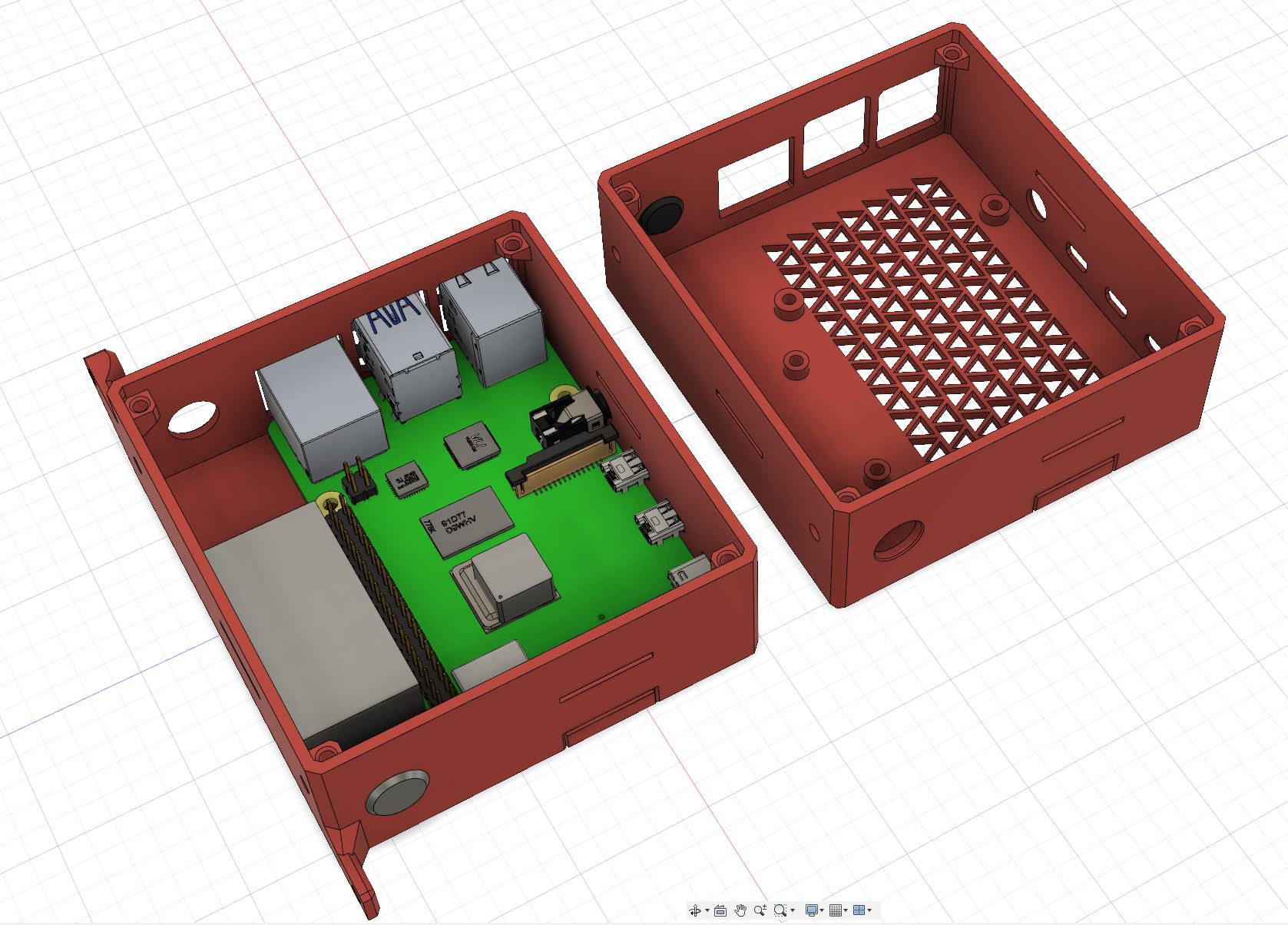 Raspberry Pi 4 Case for Pi & Buck Converter - 40mm fan - Direct Prusa