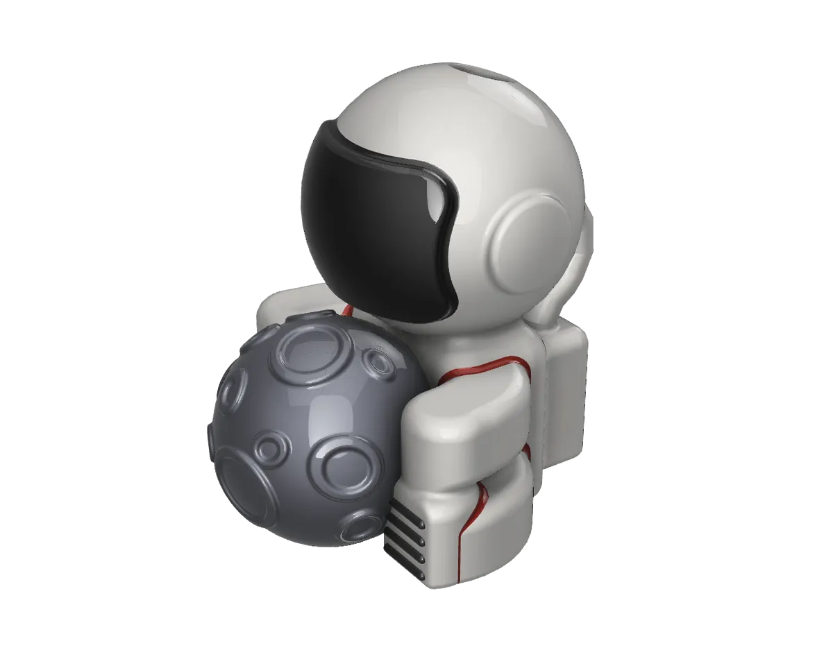 Astronaut Keychain 3D Stl File 3D Keychain Print Files 