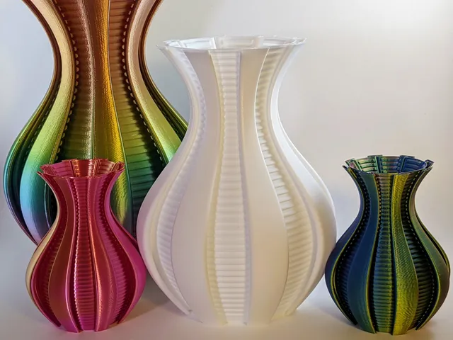 Vase with Ridges Inside
