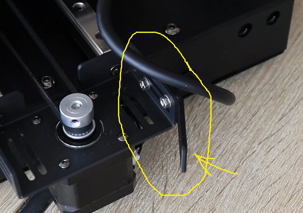 Kingroon KP3S Pro V2 bed cable guide