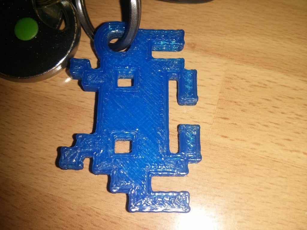 Miniatura 2 do modelo 3D Invader keychain