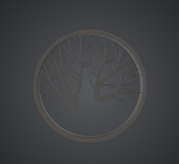 Tree of Life Wall Art STL – Circular Forest Silhouette Decor