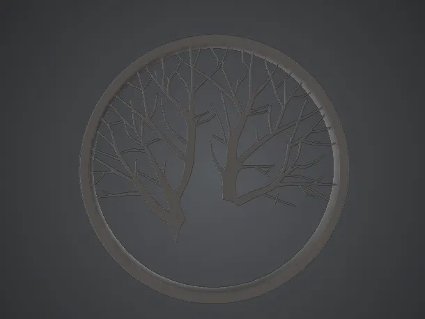Tree of Life Wall Art STL – Circular Forest Silhouette Decor
