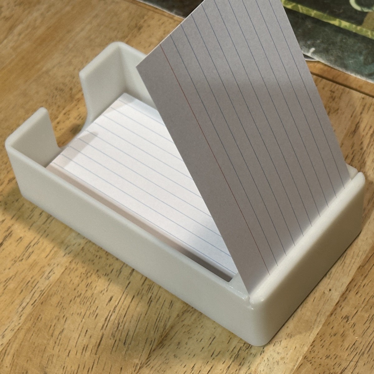 Index Card Caddy with Display notch