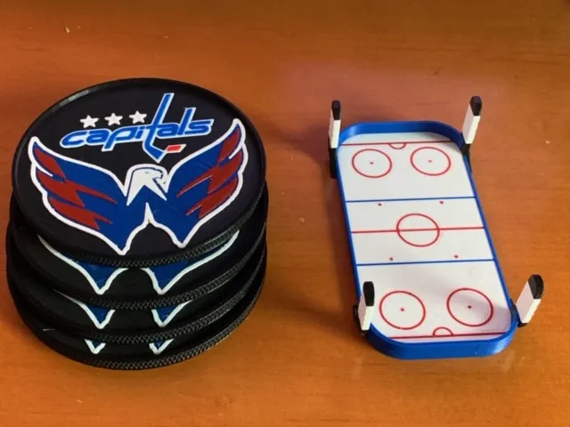 Washington Capitals Drink Coaster with Ice Rink Holder MMU