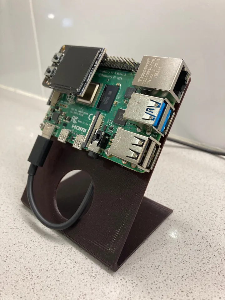 Raspberry Pi 5 Pi 4 or 3 Display Stand by StrandedOrg | Download free ...