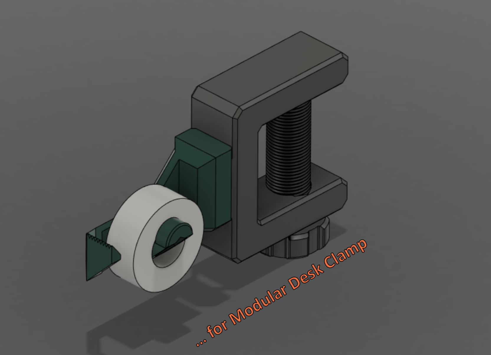 Tape Dispenser for Modular Desk Clamp by hein Download free STL