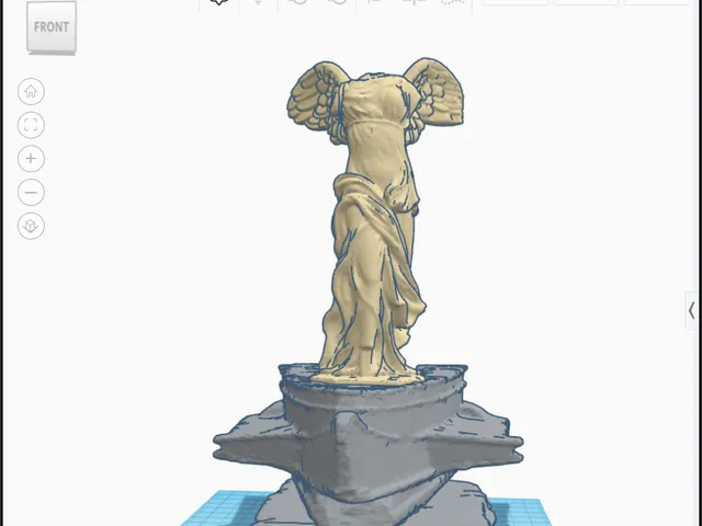Nike of Samothraki on Prow, Simplified