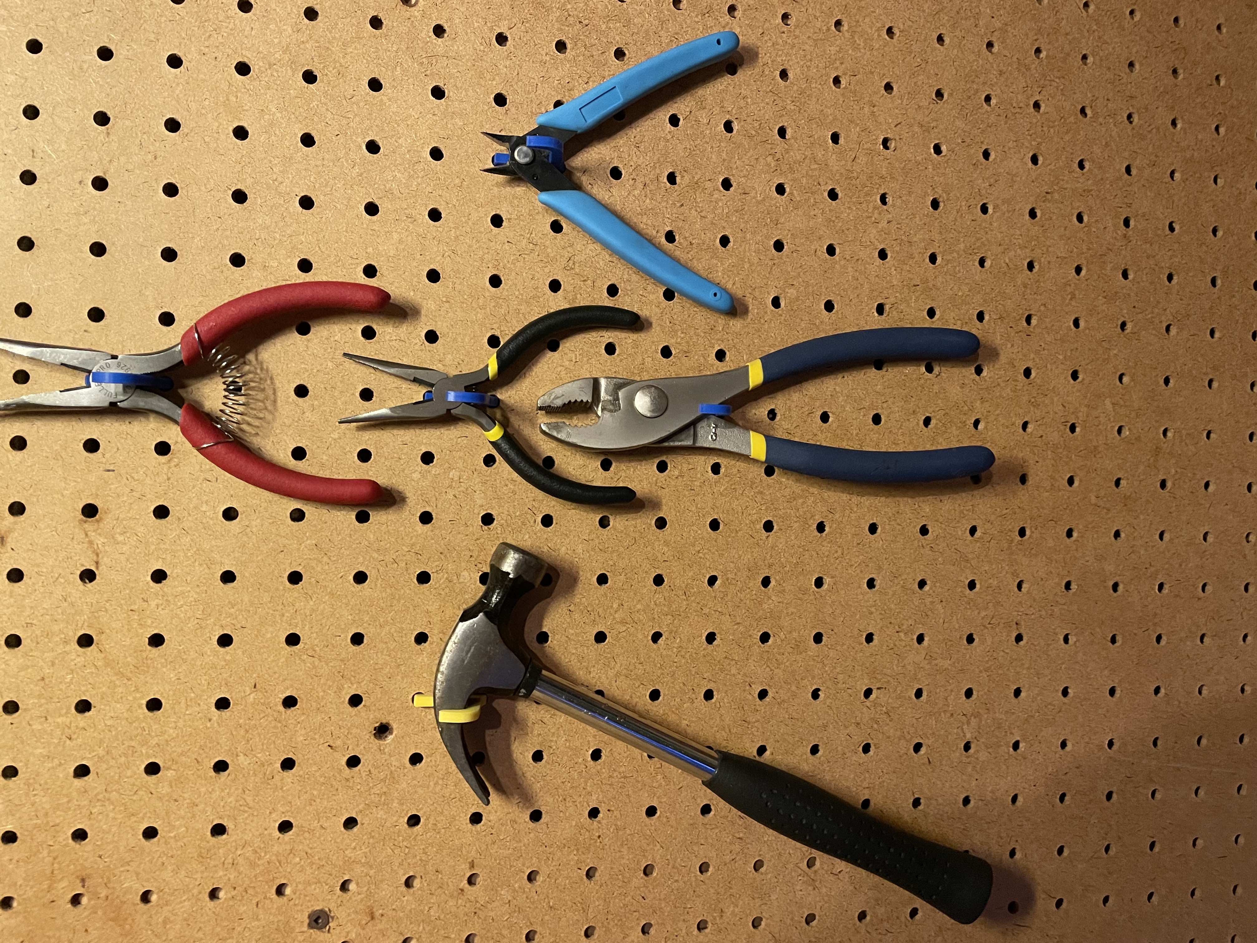 Very average peg board hook