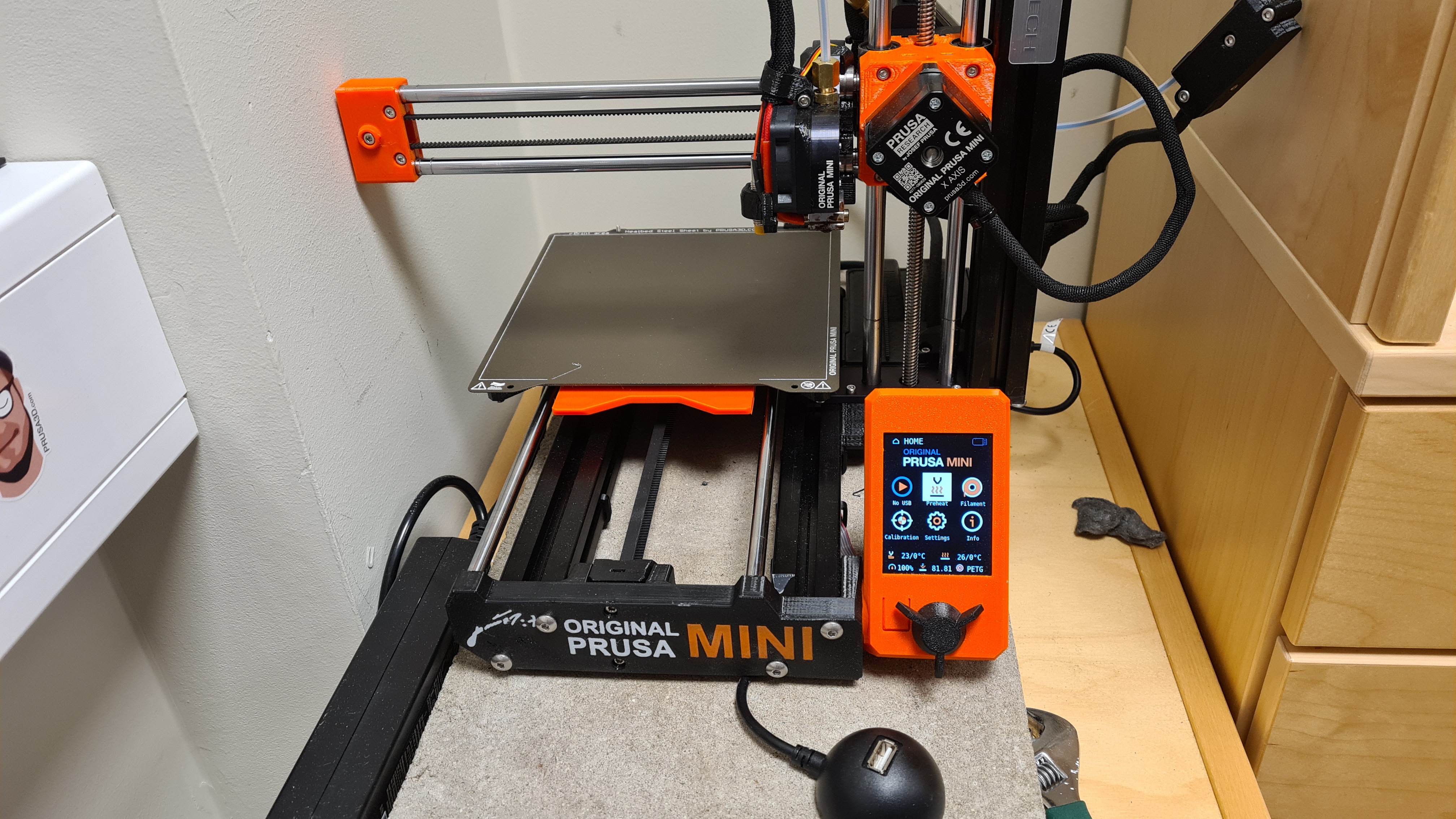 Prusa MINI front Y plate "signed" by Josef Prusa, This is a remix