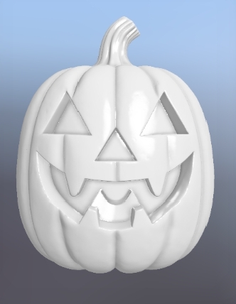 Halloweenská vyřezávaná dýně/Halloween carved pumpkin — miniatura 2
