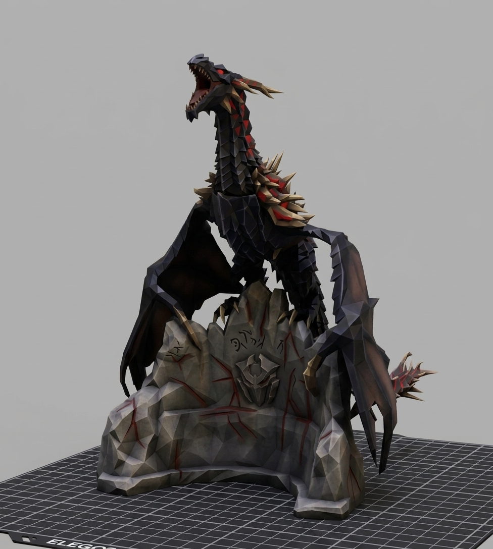 TES Skyrim - Alduin low poly