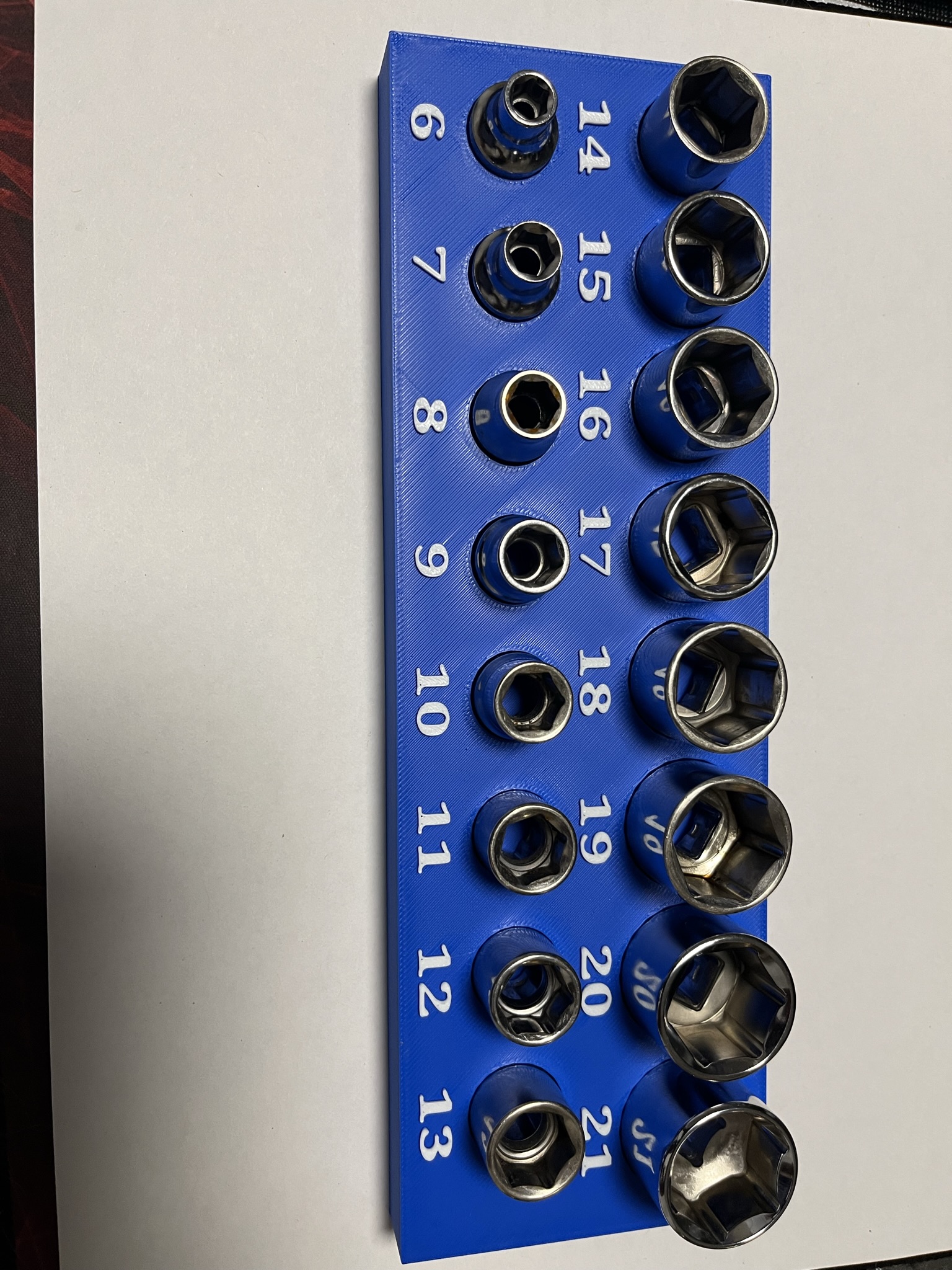 Metric socket organizer  Mastercraft 3/8 drive