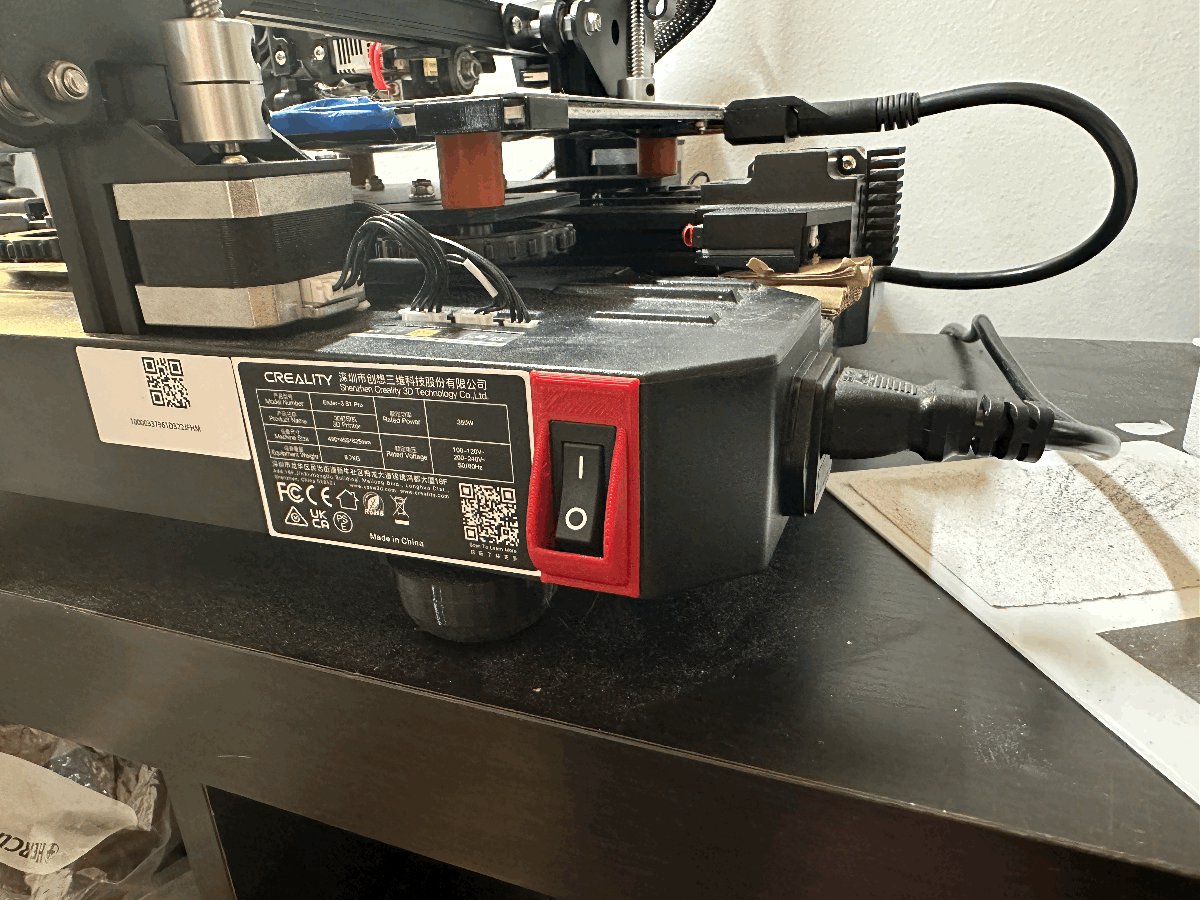 Rocker Switch Guard for Ender 3S1pro