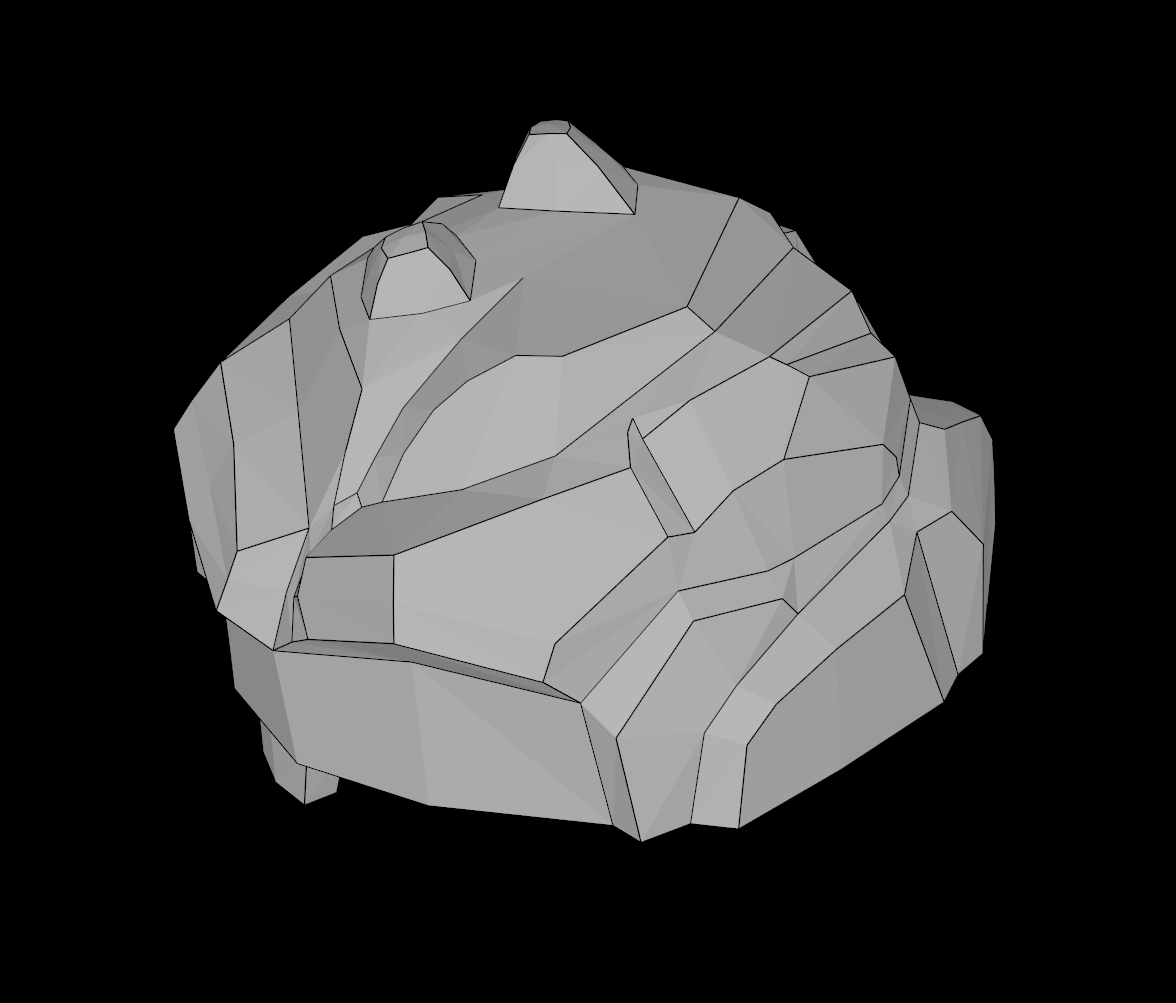 Lego Compatible (64785.dat) Head Rock Monster Jaw Upper (Type I)