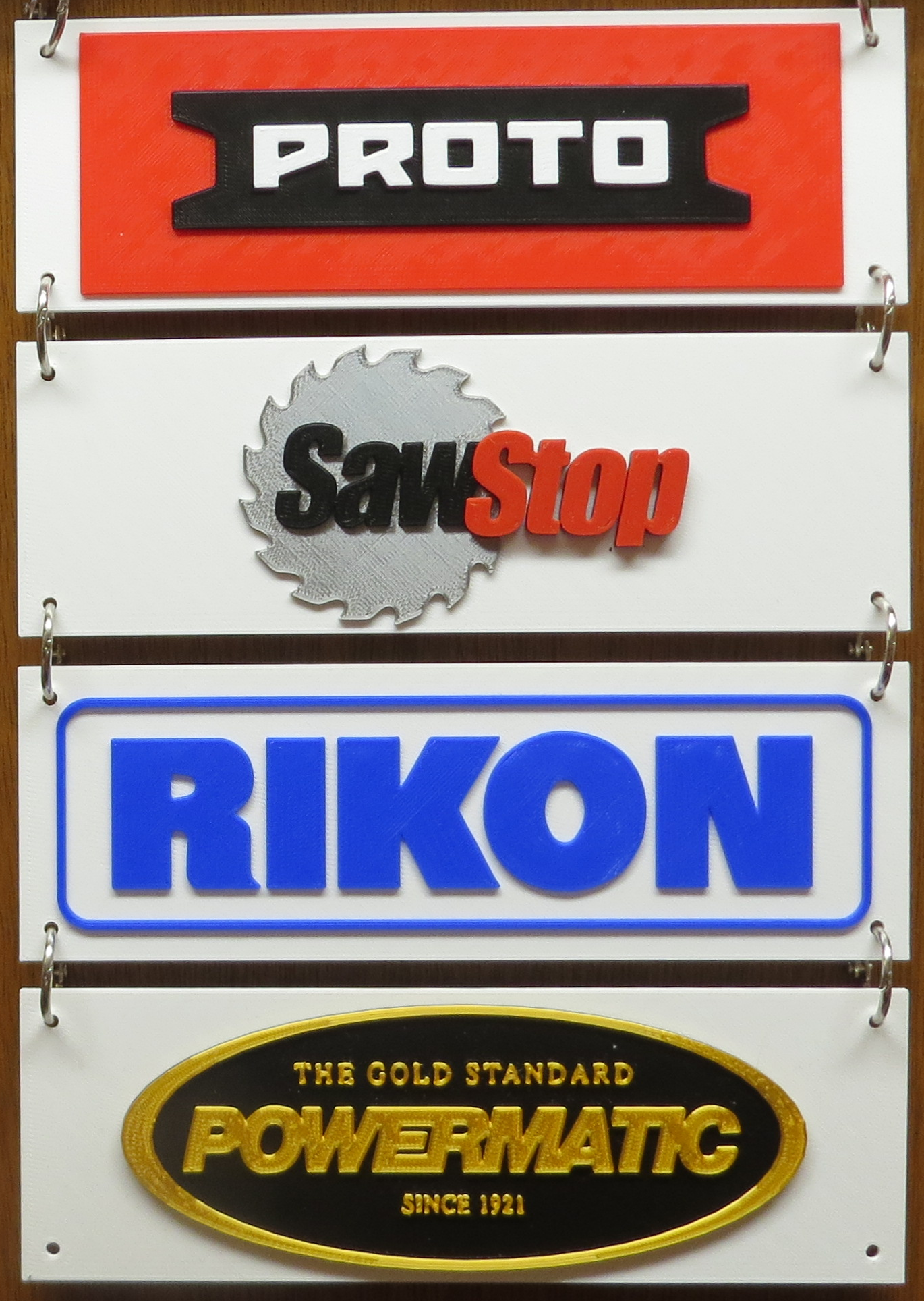 Tool Logos #10  (Powermatic, Proto, Rikon, SawStop)