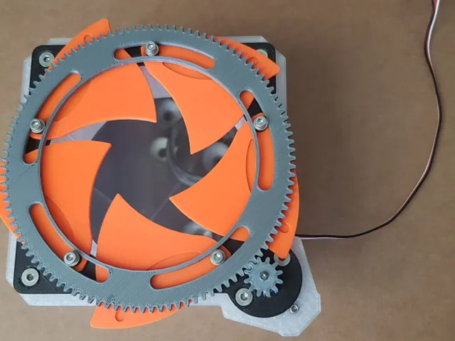 Servo automated iris / aperture for air flow controll