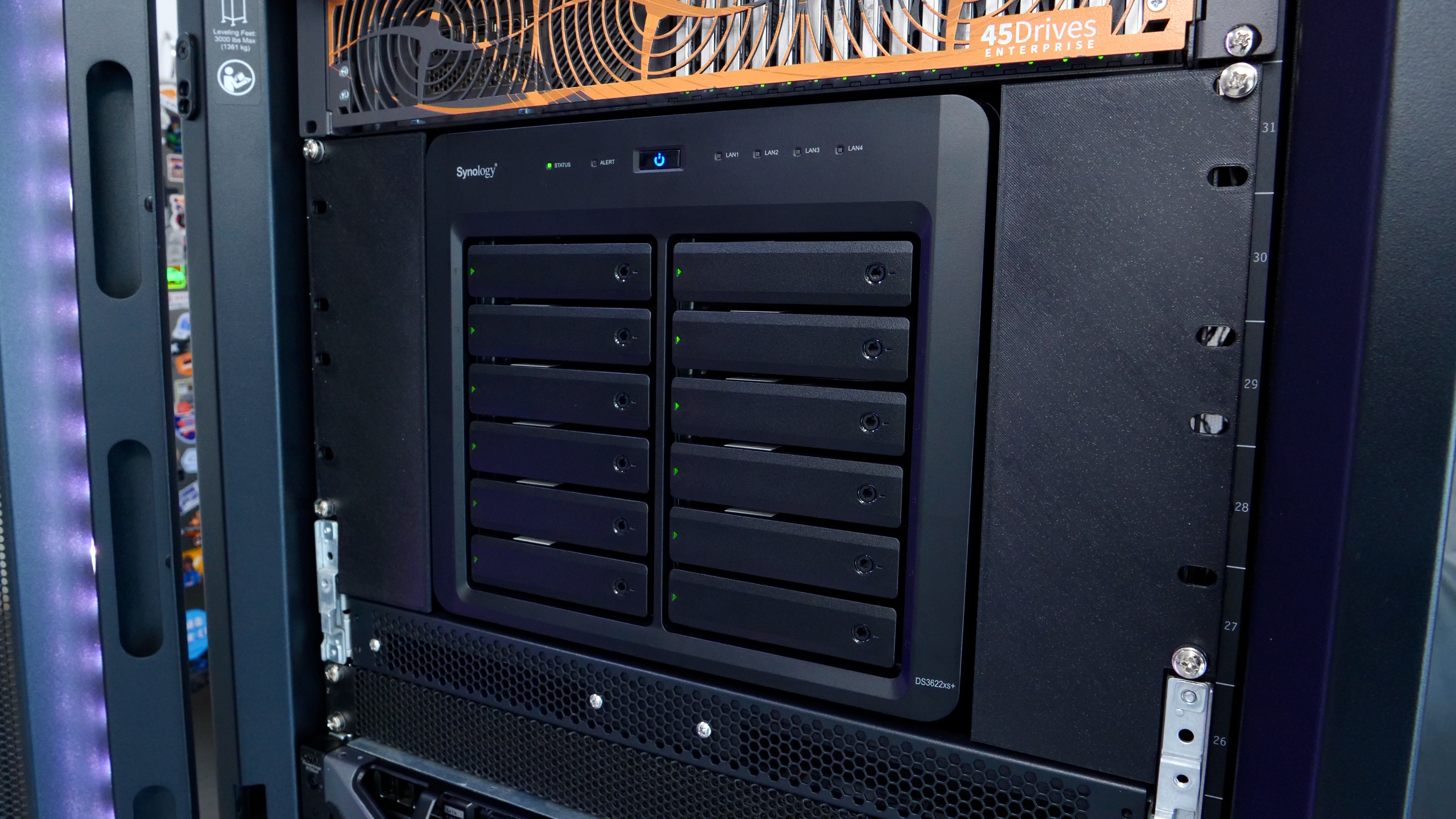 6RU (6U) Rack Blanks for Synology 'Tower' NASes