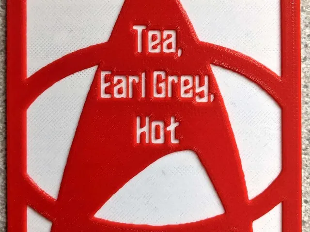 Star Trek Coaster - Tea, Earl Grey, Hot.