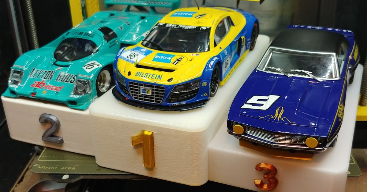 Slot Car Winners Podium by MrFlippant | Download free STL model ...