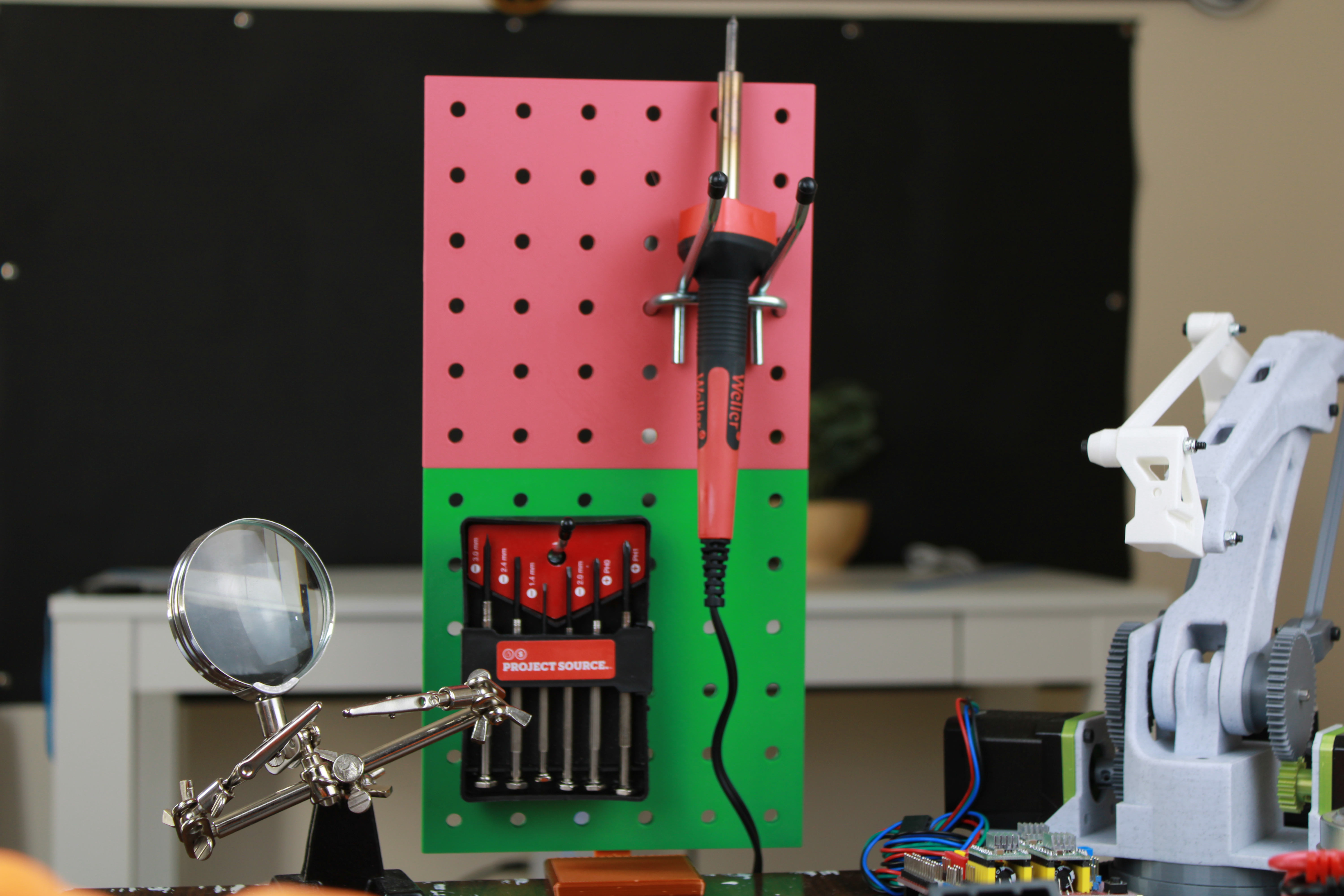 Desk-Mount Pegboard