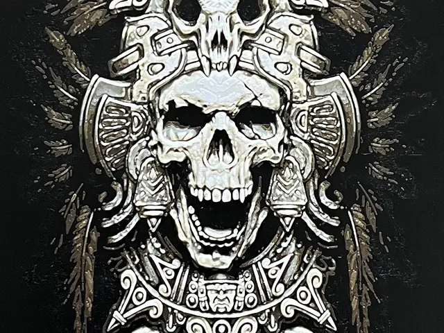 Aztec Skull (Filament Painting)