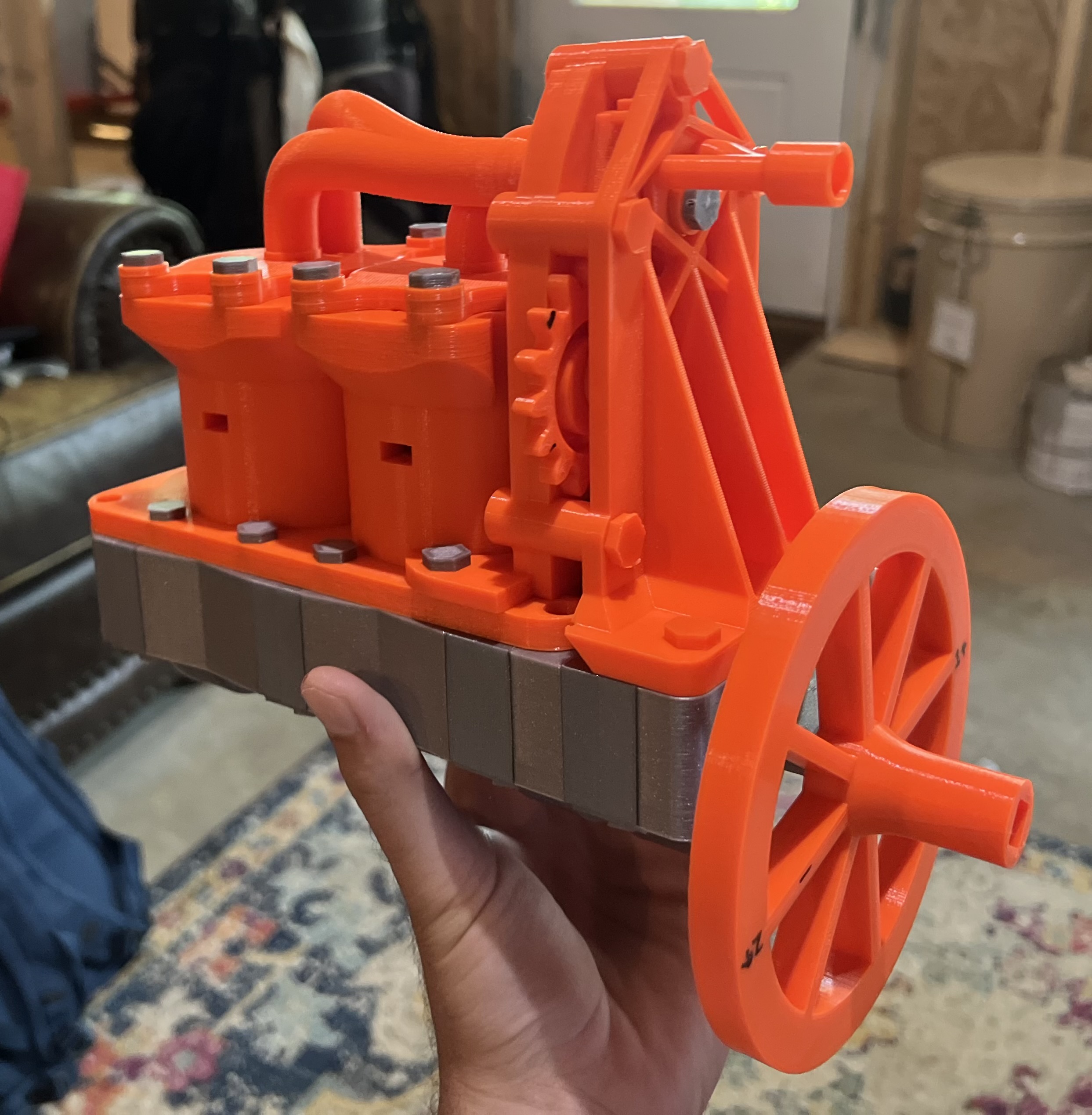 Two Cylinder Inline Air Engine