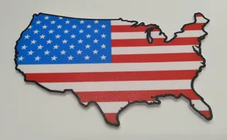 USA Outline Flag